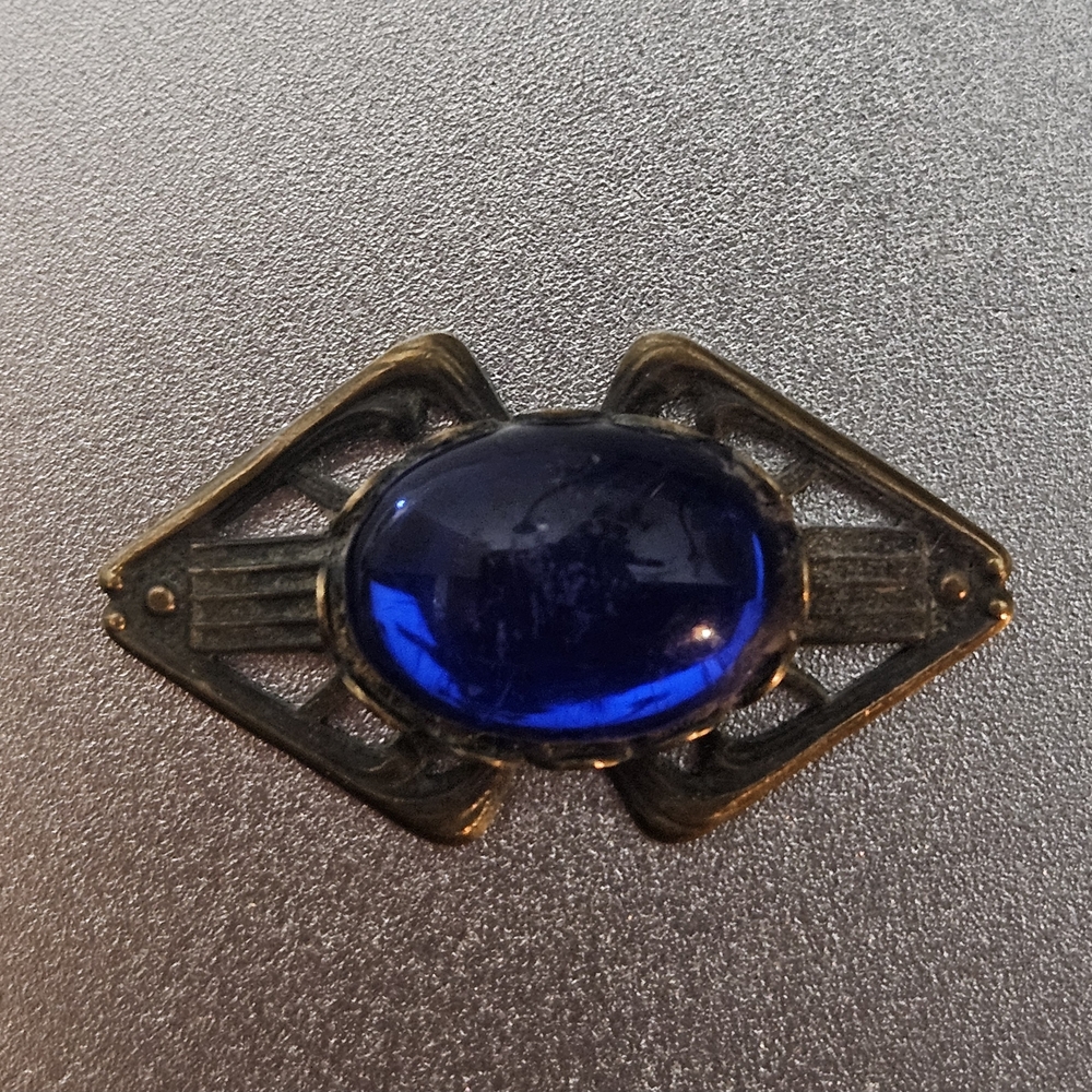 Vintage Blue Stone Brooch